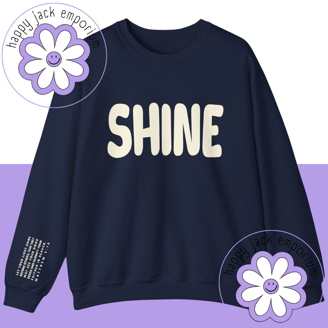 SHINE - sweatshirt (GLOW INTHE DARK PUFF PRINT!)