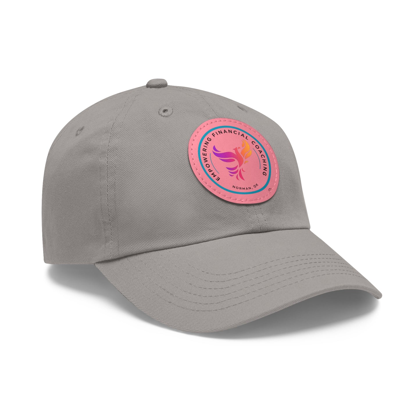 Empowering Financial Coaching -Dad Hat with Leather Patch (Round)