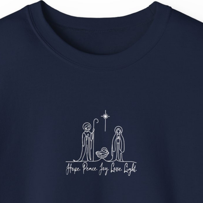 Nativity Line Art Sweatshirt OR Long-Sleeve T-Shirt