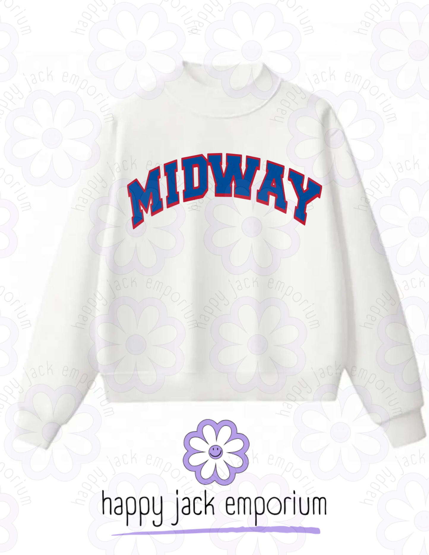 PRE-ORDER: Mock Neck Midway Sweatshirt (benefitting Hunger Free MISD)