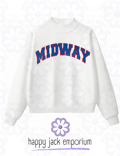 PRE-ORDER: Mock Neck Midway Sweatshirt (benefitting Hunger Free MISD)