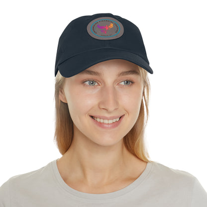 Empowering Financial Coaching -Dad Hat with Leather Patch (Round)