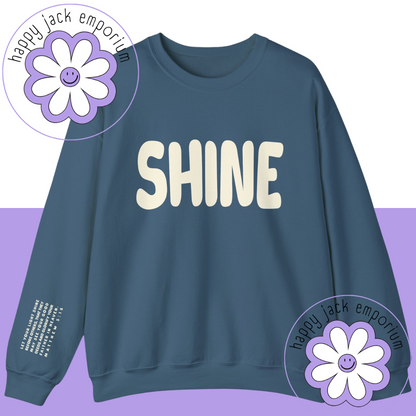 SHINE - sweatshirt (GLOW INTHE DARK PUFF PRINT!)