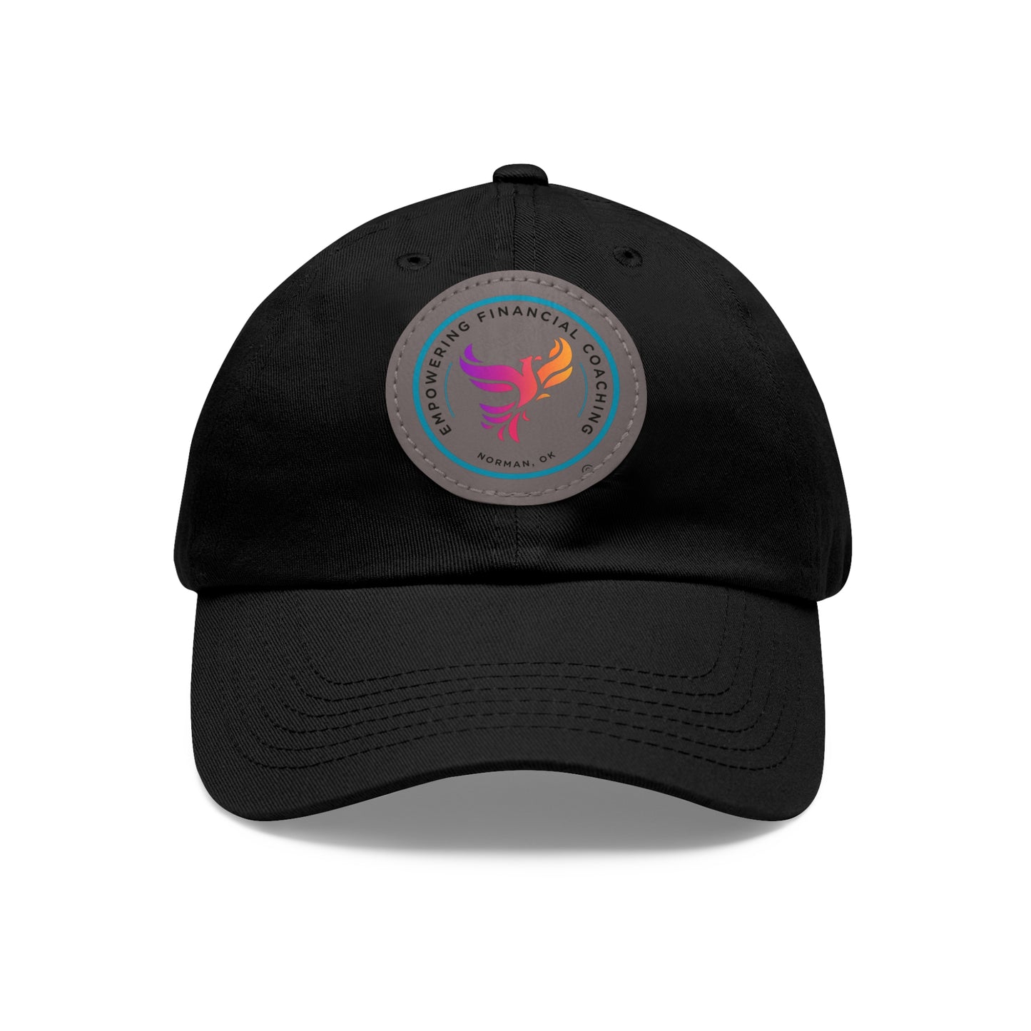 Empowering Financial Coaching -Dad Hat with Leather Patch (Round)