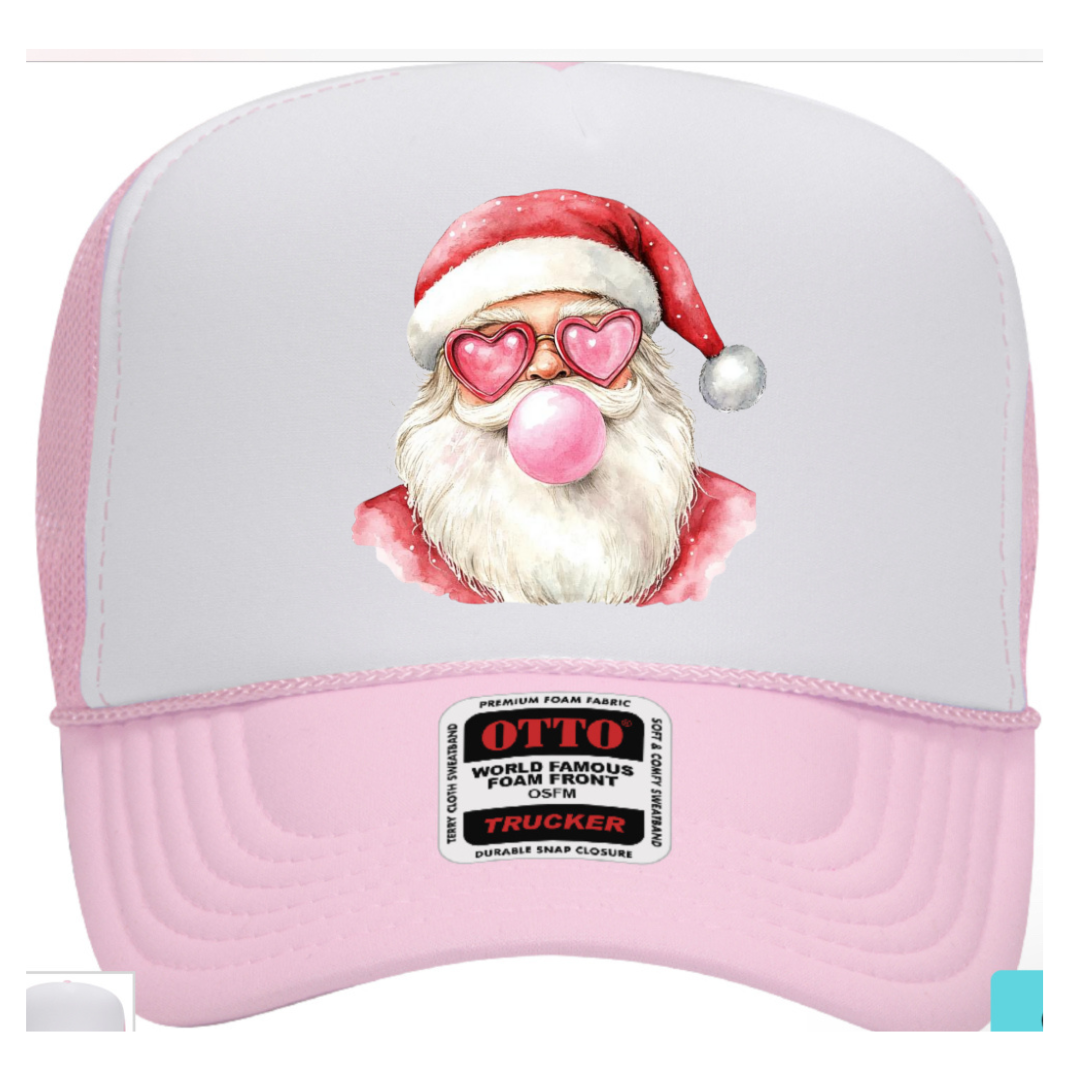 Bubblegum Santa Trucker Hat