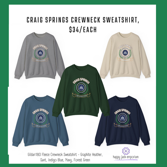 Craig Springs - Collegiate Style -CREWNECK SWEATSHIRT