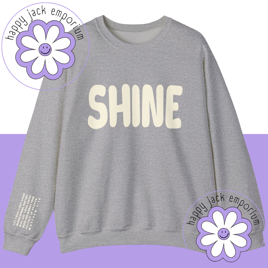 SHINE - sweatshirt (GLOW INTHE DARK PUFF PRINT!)