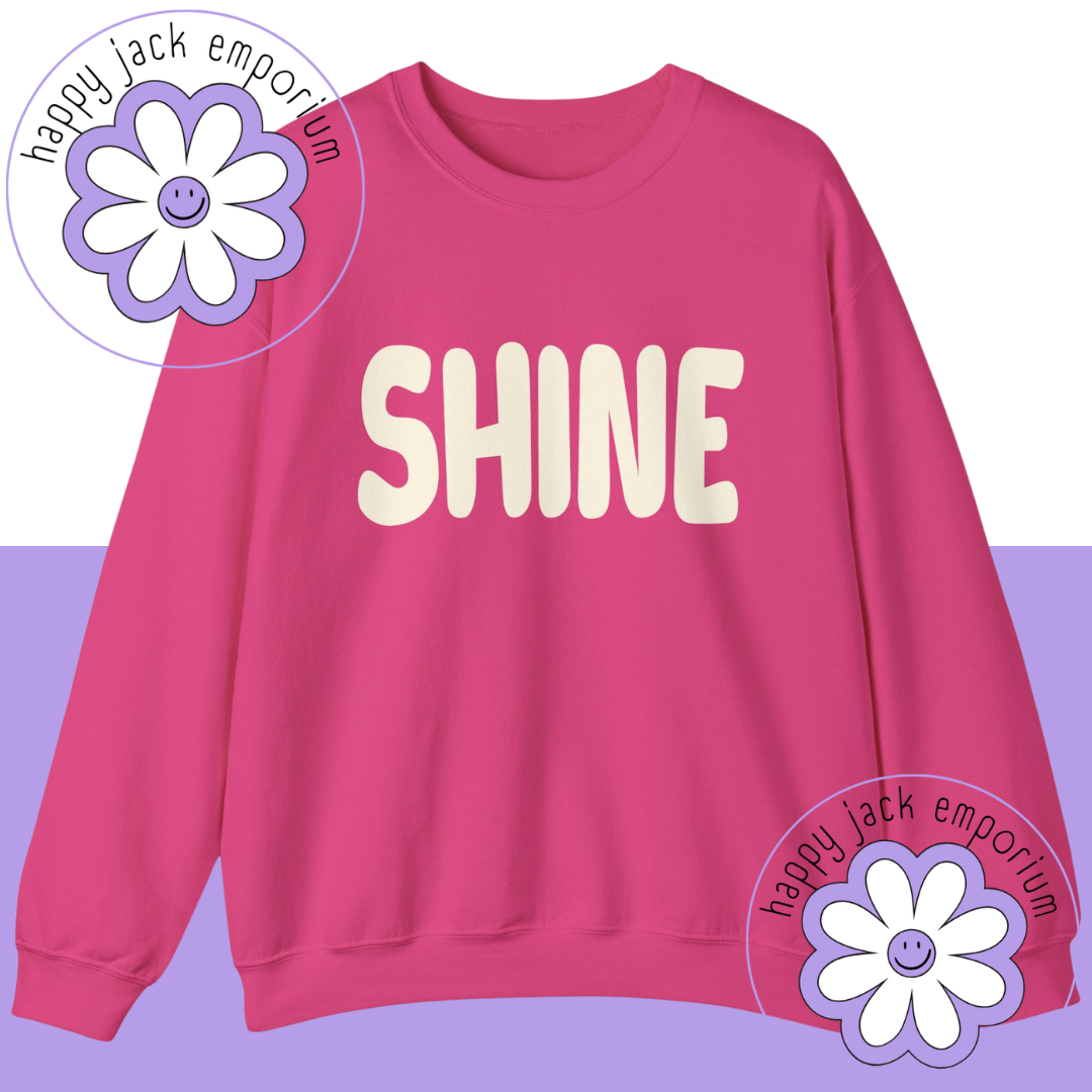 SHINE - sweatshirt (GLOW INTHE DARK PUFF PRINT!)