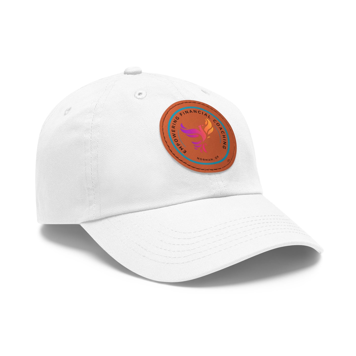 Empowering Financial Coaching -Dad Hat with Leather Patch (Round)
