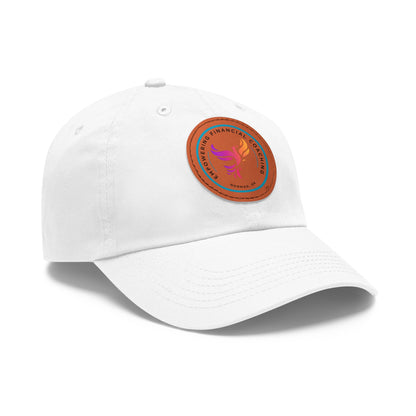 Empowering Financial Coaching -Dad Hat with Leather Patch (Round)