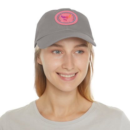 Empowering Financial Coaching -Dad Hat with Leather Patch (Round)