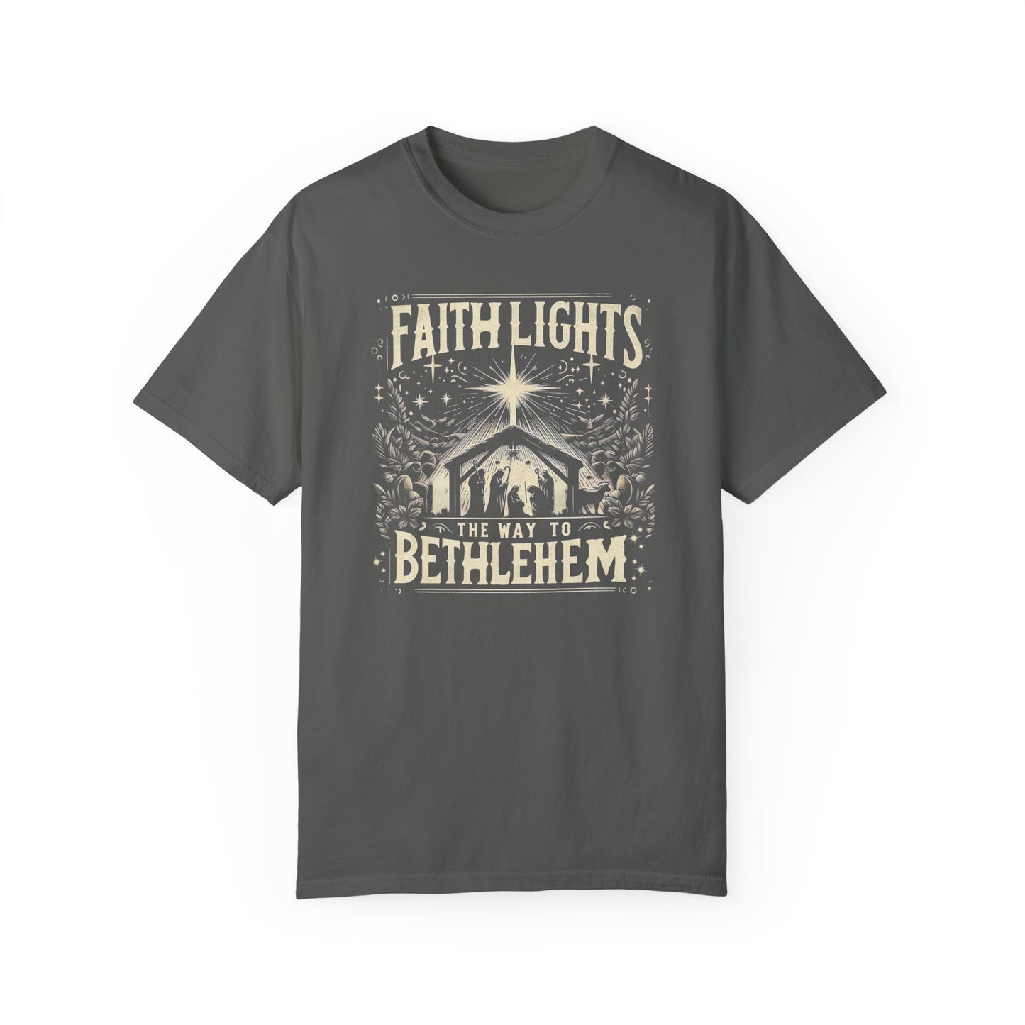 Faith lights the way to Bethlehem Nativity Luke 2 T-shirt