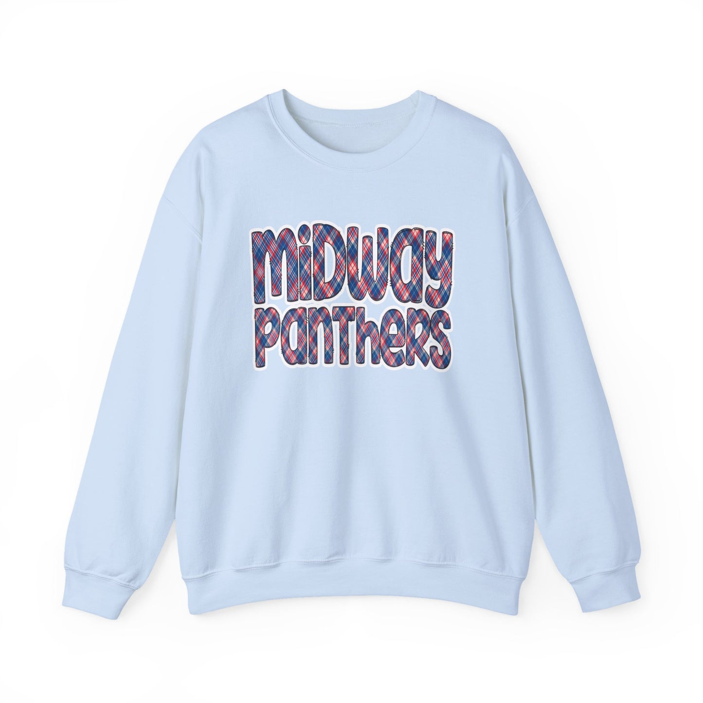 MIDWAY PANTHERS-Plaid Letters- - SWEATSHIRT