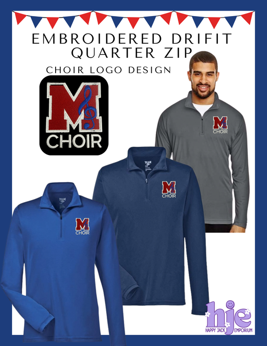 MHS CHOIR: EMBROIDERED MIDWAY CHOIR LOGOPerformance Quarter-Zip Pullover