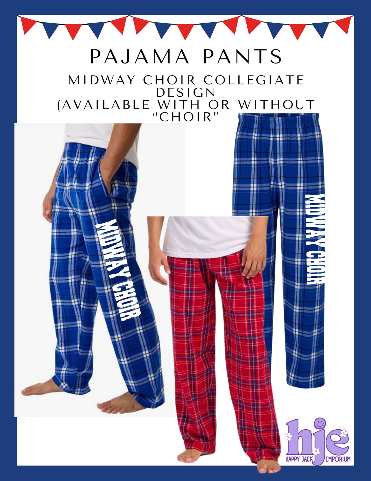 MHS CHOIR: MIDWAY CHOIR or MIDWAY Unisex Pajama Pants