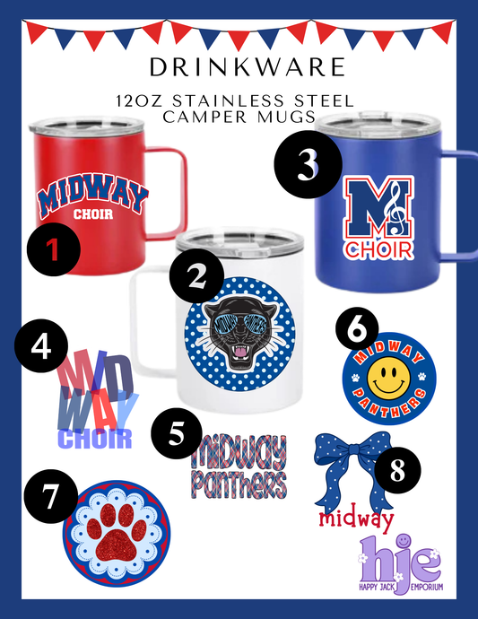 MHS CHOIR: 12oz stainless steel camper mug w/lid