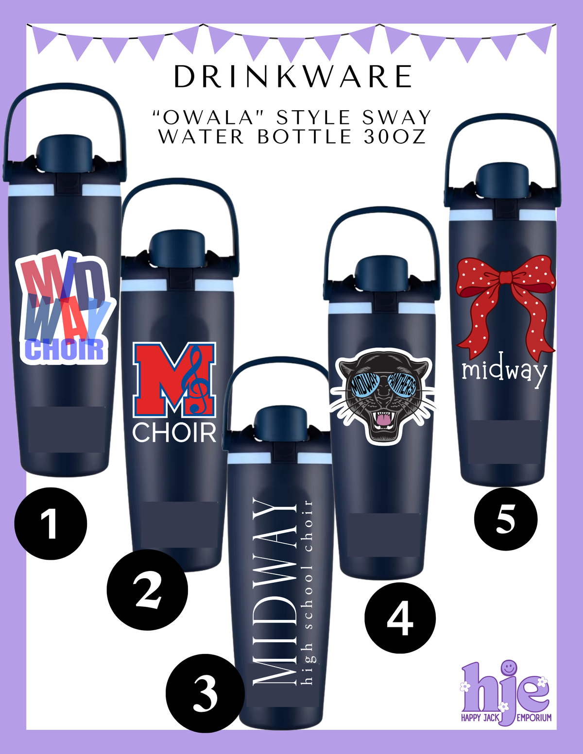 MHS CHOIR: 30 oz sway-style water bottle