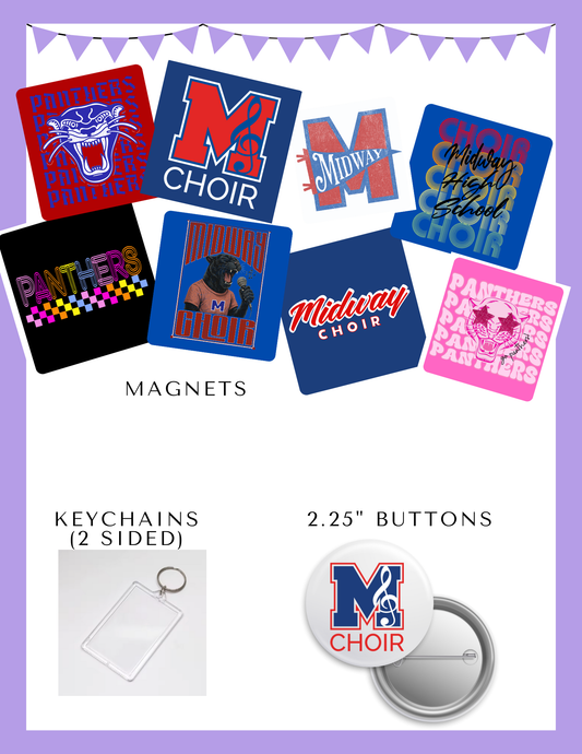 MHS CHOIR: 2.25" Button/Pin
