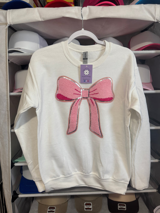 Chenille Bow Patch Sweatshirt