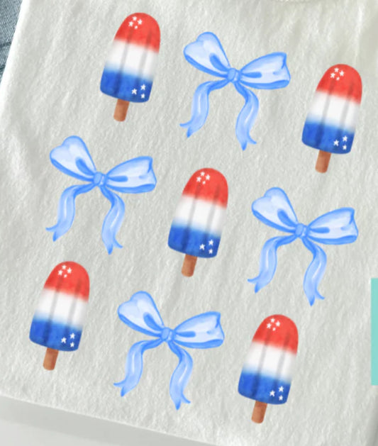Summer - Popsicle & Coquette Bow - T-shirt