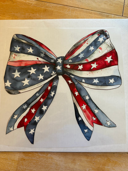 Red - White - Blue America Bow T-Shirt