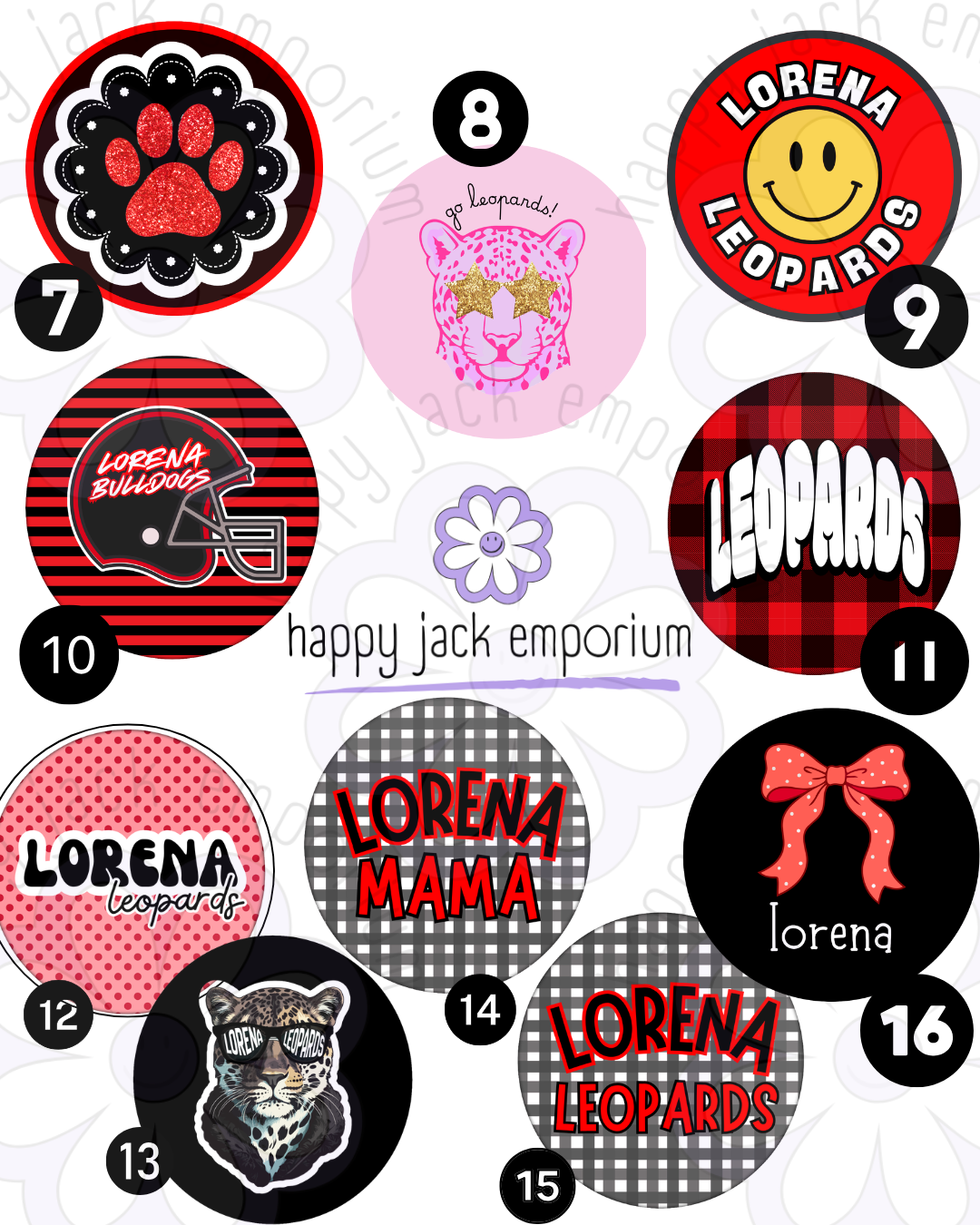 Lorena-2.25"(MEDIUM)-Gameday/Spirit Buttons