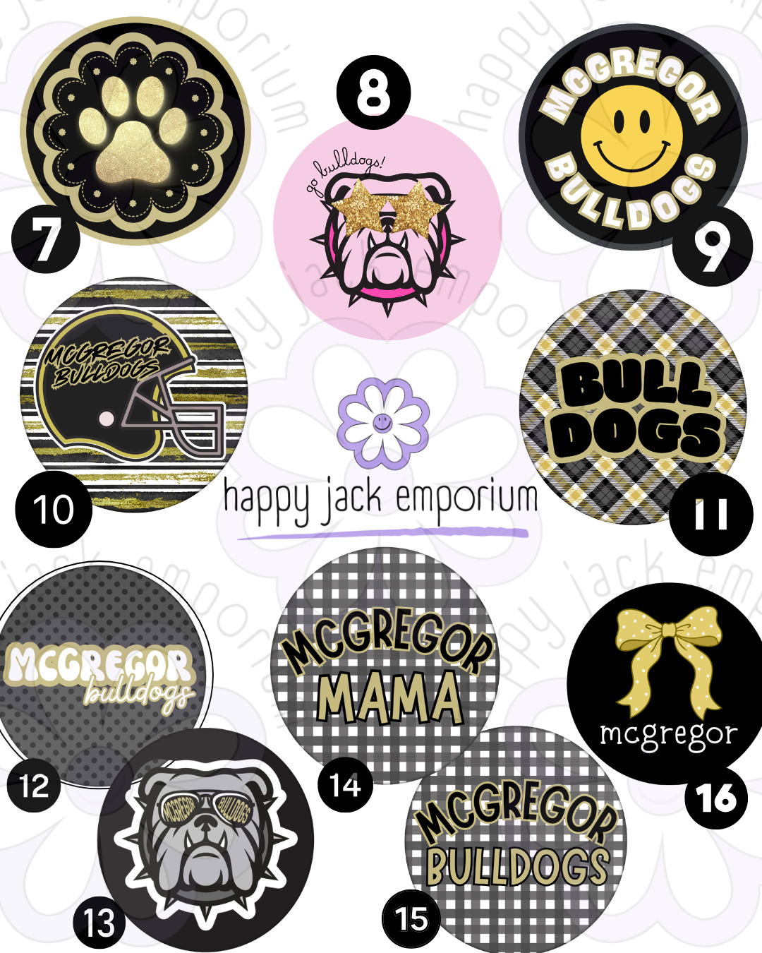 McGregor-1.25"(SMALL)-Gameday/Spirit Buttons