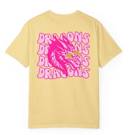 Preppy Dragon (Front & Back) Comfort Colors Shirt - Adult
