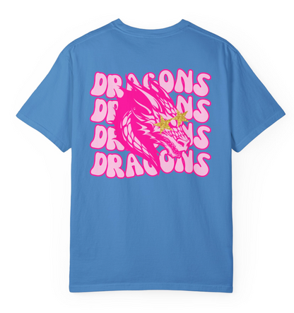 Preppy Dragon (Front & Back) Comfort Colors Shirt - Adult