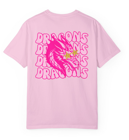 Preppy Dragon (Front & Back) Comfort Colors Shirt - Adult