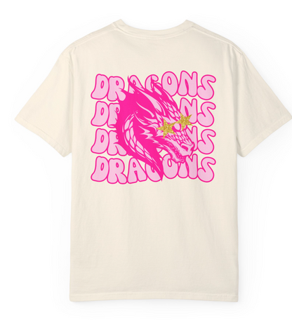 Preppy Dragon (Front & Back) Comfort Colors Shirt - Adult