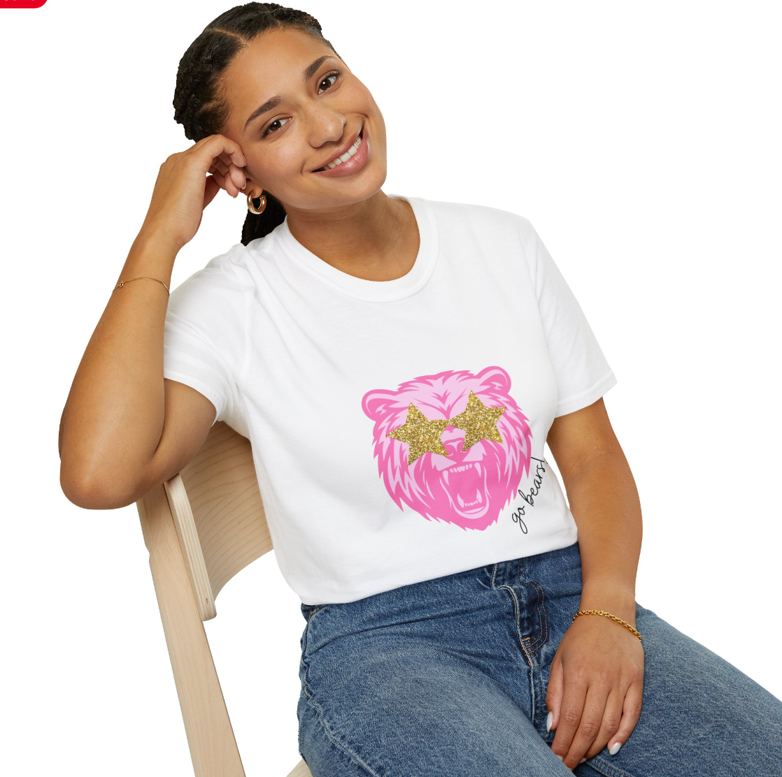 Preppy Bear (front only) Soft-Style Shirt - Adult