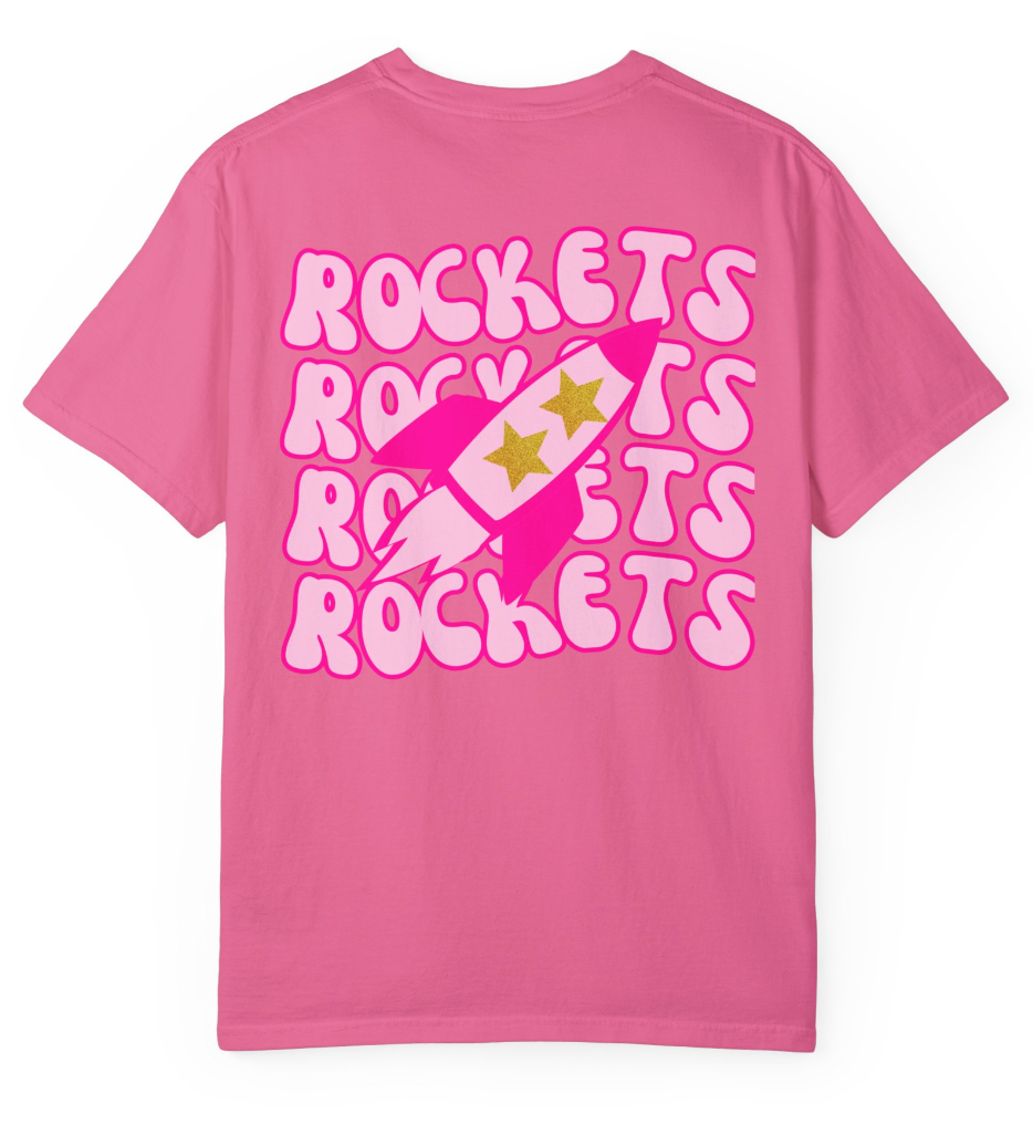 Preppy Rockets Preppy Rocket (Front & Back) Comfort Colors Shirt - Youth/Child – Happy ...