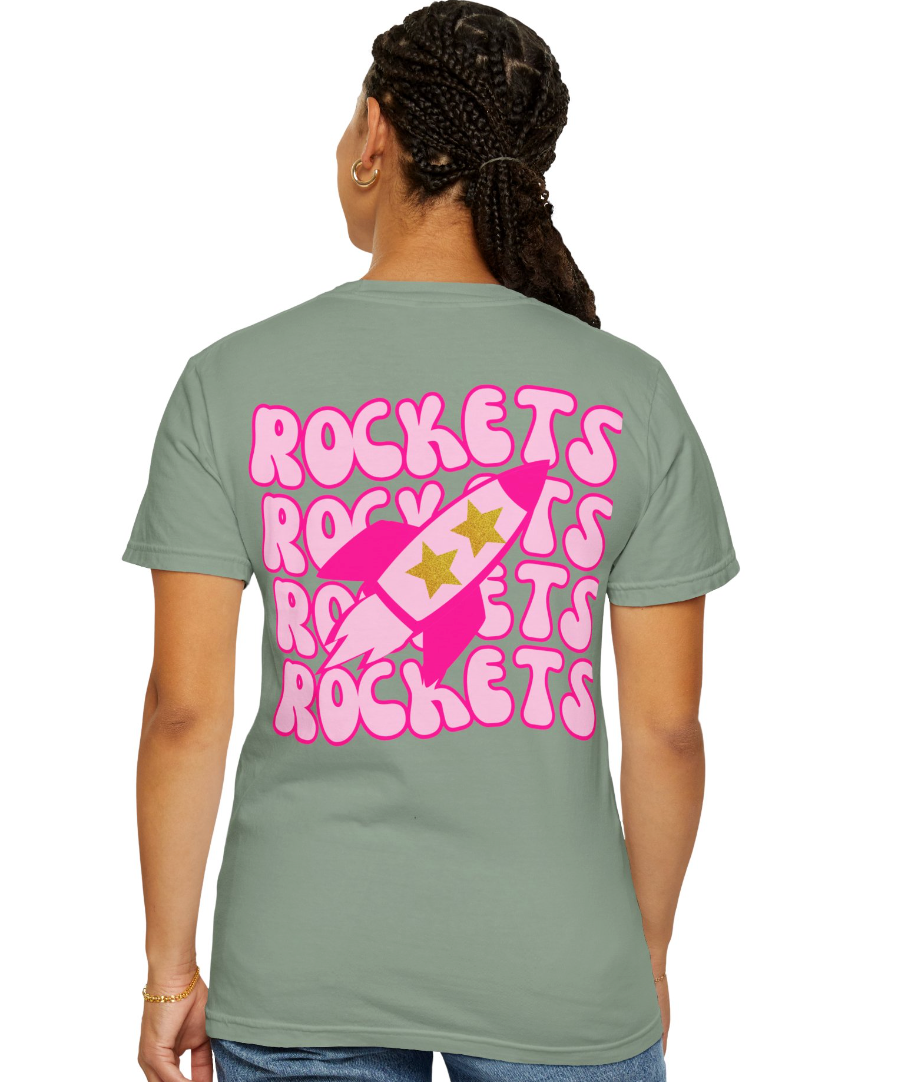 Preppy Rocket (Front & Back) Comfort Colors Shirt - Adult