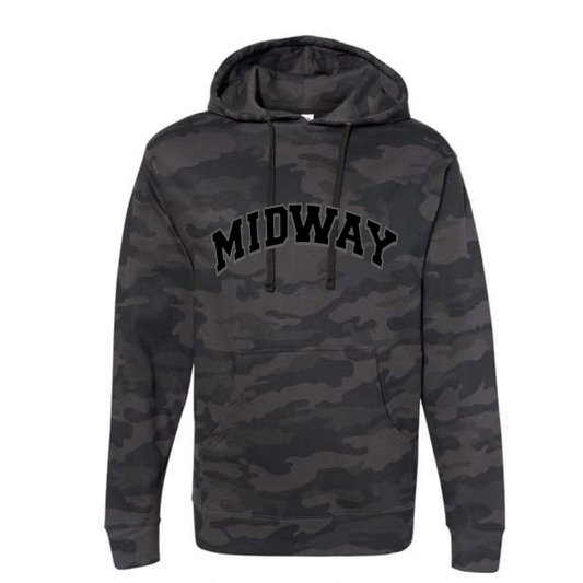 MIDWAY BLACKOUT - black camo hoodie (ADULT/YOUTH)